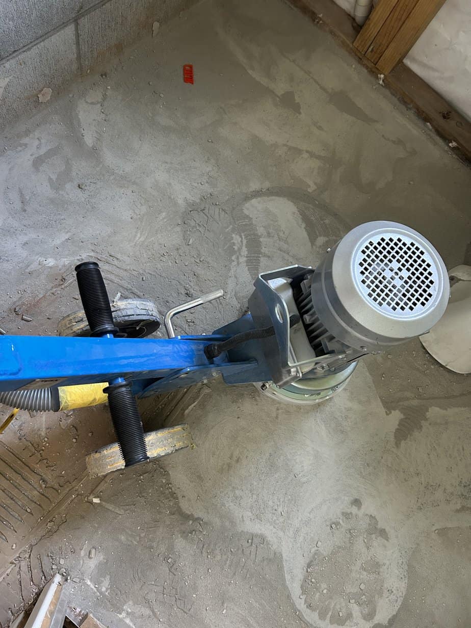 High-Gloss Concrete Floor After Grinding